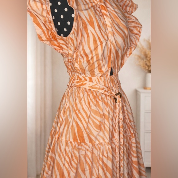 Derek Lam Collective Zebra Print Mini Dress Size __ RTR Resort Chic - Picture 5 of 6